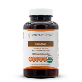 Secrets of the Tribe Orange USDA Organic 120 Capsules | High-Potency Herbal Organic Capsules | Made with Organic Vegetarian Capsules and Organic Orange (Citrus sinensis) Dried Peel (120 Capsules)