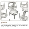 sourcing map Pack of 100 6 mm Silver Round Dome