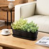 MyGift 13.5 inch Succulent Planter Pot, Oval Modern Ceramic Plant
