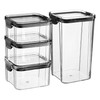 Argon Tableware Food Storage Container - Black - Pack of