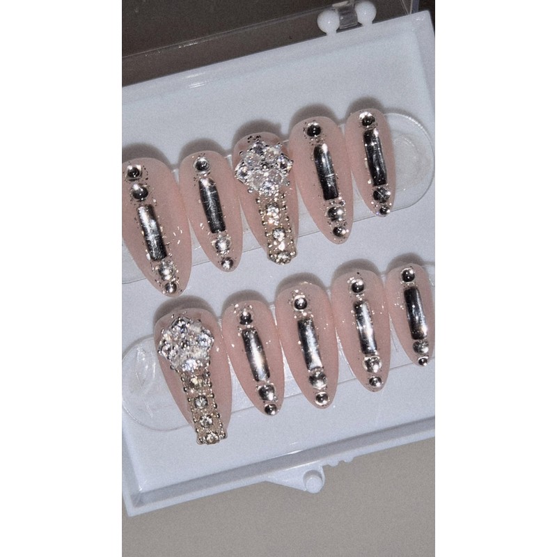 [Handmade Nail Tips] more - Coffin Egg / [수제네일팁] more