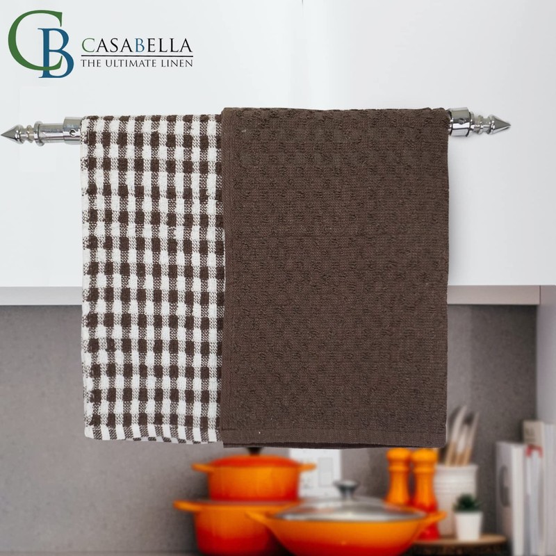 Casabella Pack of 6 Terry Towelling Cotton Kitchen Tea Towels