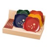 Maeju Lacquerware AMJ-2P-610 Assorted Cherry Blossom Dishes with Fork
