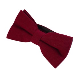 DonDon Men’s cotton bow tie 4.72 x 2.36-12 x 6 cm already tied and completely adjustable - dark red