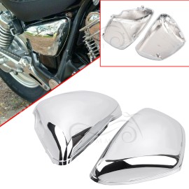 Unbranded Chrome Side Panel Battery Cover Left & Right Fit For Yamaha XV 700 750 1000 1100