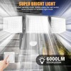 YTKIH LED Spotlight with Motion Sensor Outdoor, 6000 lm, 38
