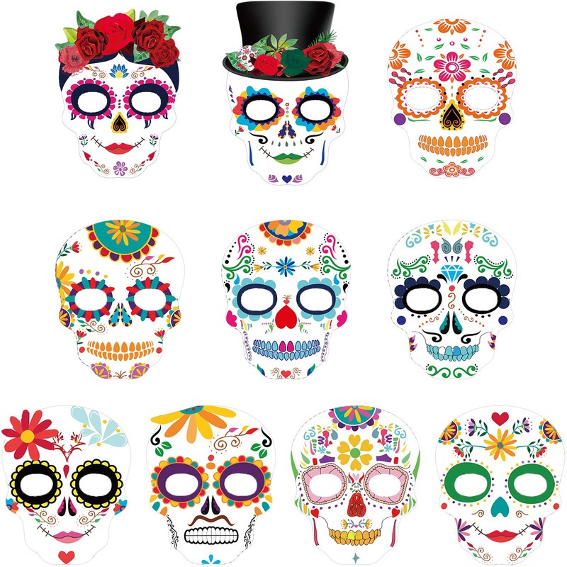 Day of The Dead Masks Dia De Los Muertos Skull