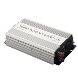 1000W Power Inverter, Dual AC Outlets, DC 12V to 110V AC Car Converter with USB Charging Port for Smartphone, Laptop, Tablet.