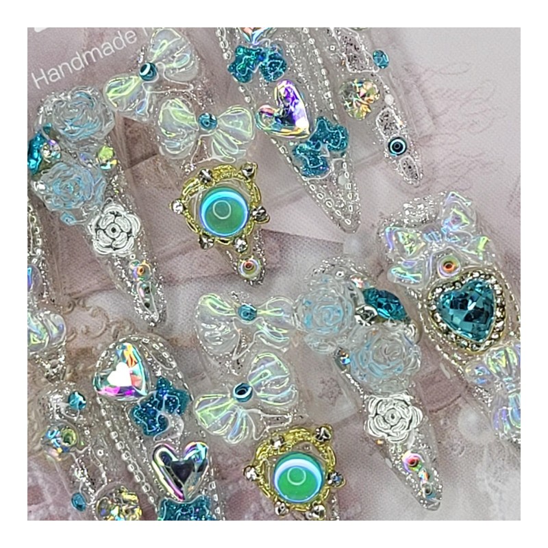 Clear Princess Handmade Nail Tips - Oval L / 클리어
