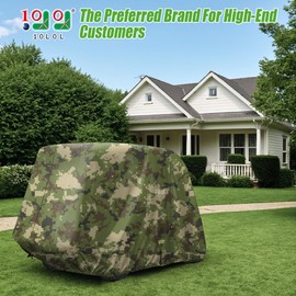 10L0L Golf Cart Cover Upgrade Extended Roof 80" Waterproof Snowproof Windproof Sunproof Durable Full Golf Cart Covers for Yamaha/EZGO/Club Car and Other Universal 2/4 Passenger Models