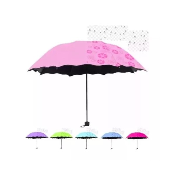 Dasore 3paraguas Magico Sombrilla Que Cambia De Color Con La