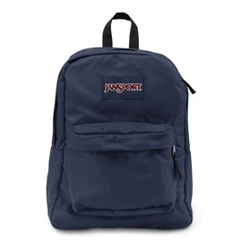 JanSport SuperBreak One Backpack Navy - Durable, Lightweight Bag with 1 Main Compartment, Front Utility Pocket with Built-in Organizer - Premium Backpack