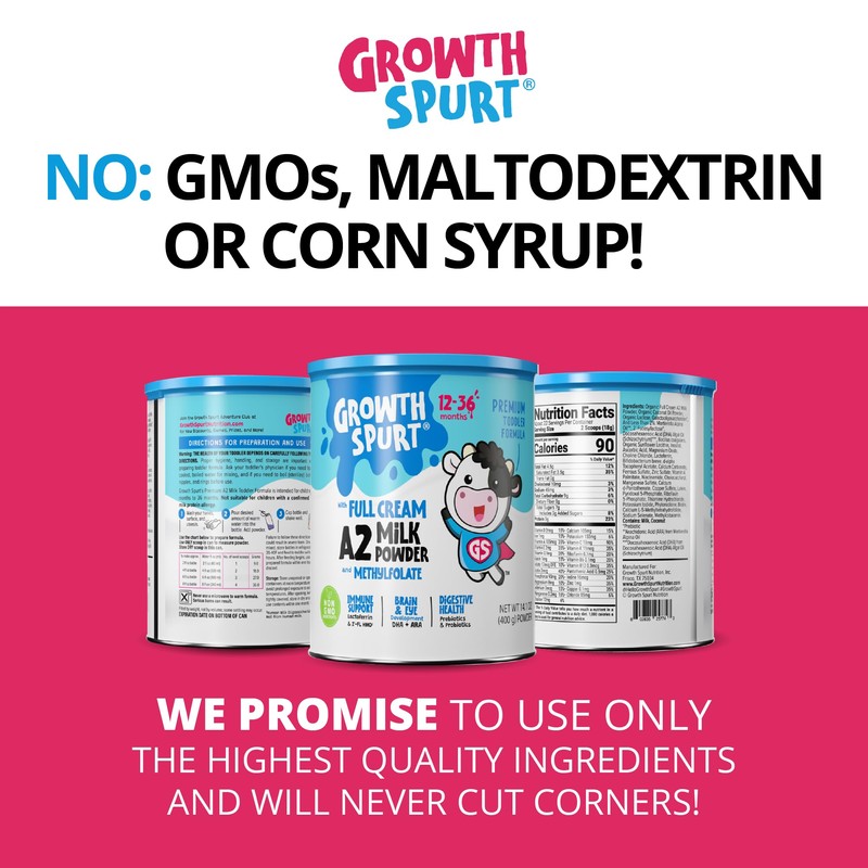 GROWTH SPURT Organic A2 Toddler Formula Easy to Digest Comfort