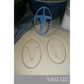 AJT MEDICAL SYMBOL MED PROFESSIONAL HEALTHCARE CADUCEUS COOKIE CUTTER USA PR3788