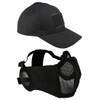 AOUTACC Half Face Airsoft Mesh Mask and Cap Set, Tactical
