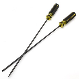 Coufce Long Screwdriver Set, 39cm / 15.4 Inches Phillips Screwdriver and Slotted Screwdriver, Flat Head and Magnetic Tip Cross Head Screwdriver Set(2Pcs)