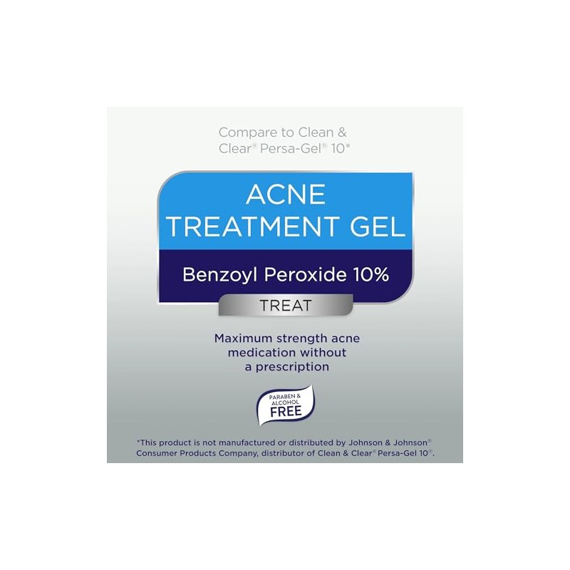 Equate 10% Benzoyl Peroxide Acne Treatment Gel - 2-Pack