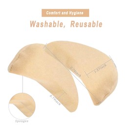 Toe Inserts for Shoes Too Big, 2 Pairs Foam Toe Filler to Make Shoes Fit Tighter, Shoe Toe Filler Inserts for Women Men, Pumps, Flats, Sneakers (Beige)