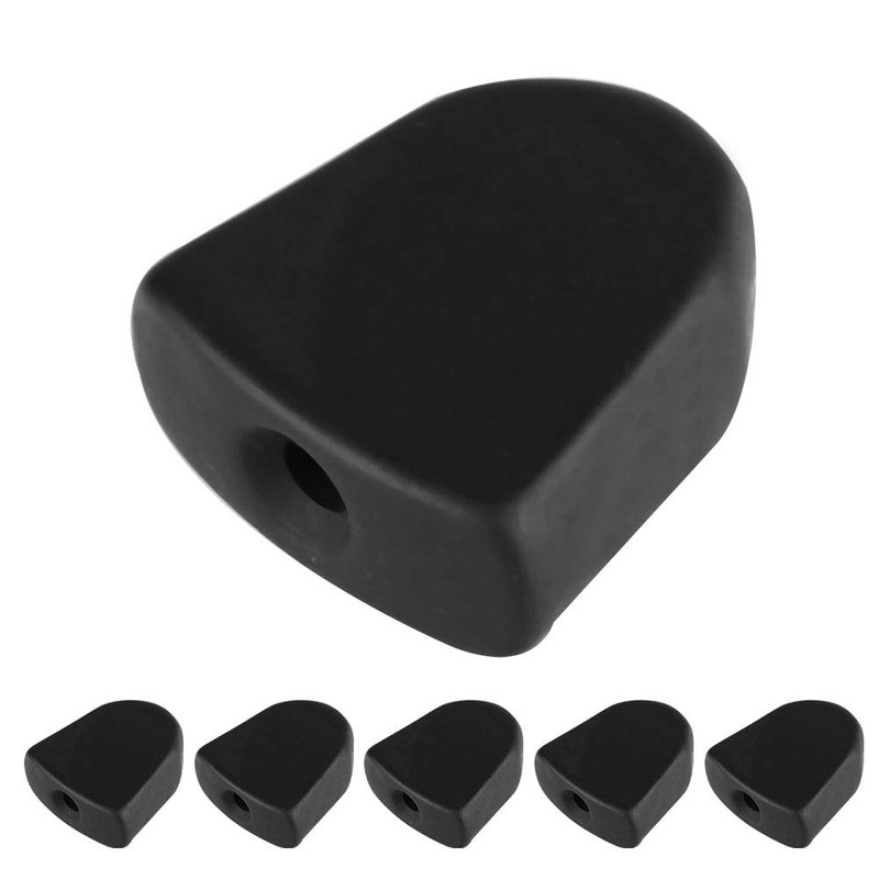 Glomora 6PCS Black Guitar Tuning Pegs - Metal, Small Square