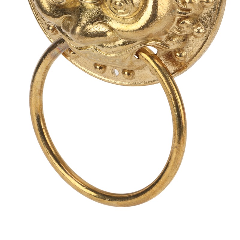 Door Knocker Chinese Style Animal Head Style Modelled Antique Brass
