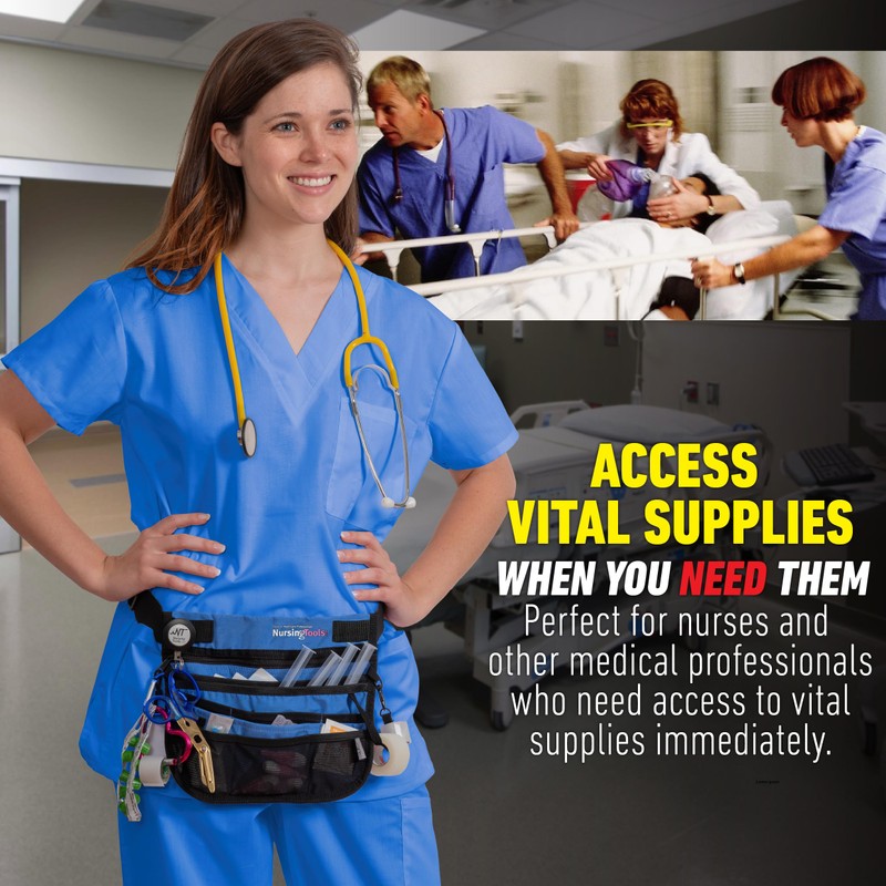 Nursingtools Kangapak Nurse Fanny Pack Multi Compartment Waist Organizer Tool