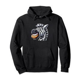 Cute Cartoon Zebra Cookie Sweet Teeth Pullover Hoodie