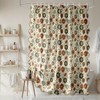 Lofaris Floral Pattern Shower Curtain 72x72 Inches, Elegant Botanical Bathroom