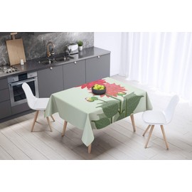Le Jardin du Lin Kitchen Decoration, Tablecloth, 140 cm x 140 cm, Designed and Manufactured in Turkey