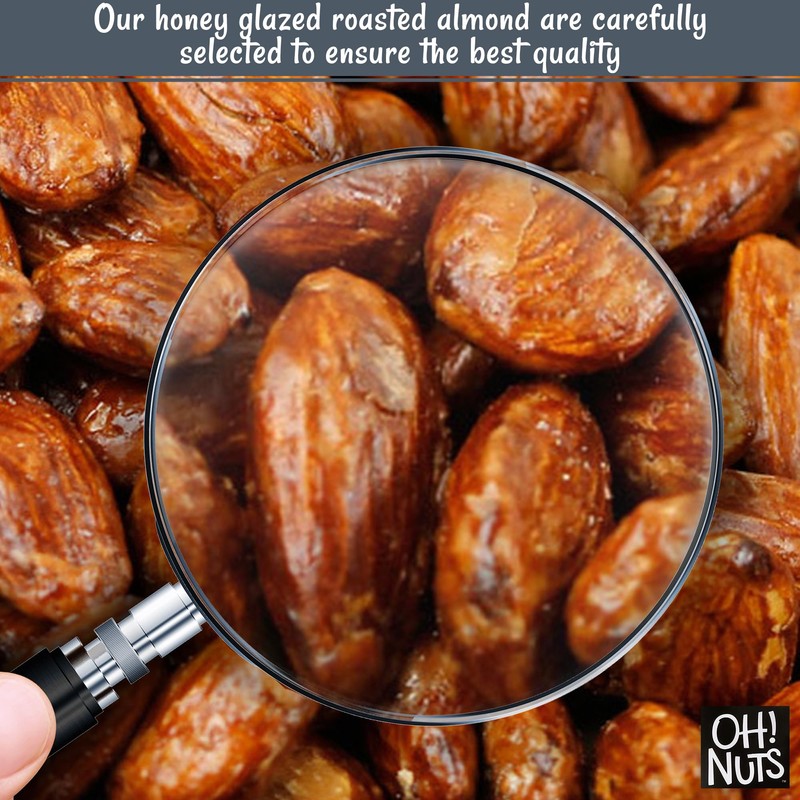 Oh! Nuts Honey Glazed Roasted Almonds - 2 lb -
