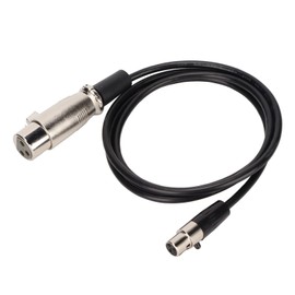 ASHATA Cable Mini XLR a XLR, Adaptador de Cable de Audio XLR Hembra a Mini XLR Macho para K240 K240S K240MK II K141 K171 K181 Q701 K702 K271s K271 MKI M220 HDJ 2000