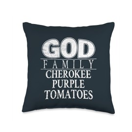 Faith, Family & Organic Gardening – Cherokee Tomato Grower Throw Pillow