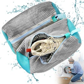 Pack of 2 Shoe Wash Bags, Shoe Bag Washing Machine, Laundry Bag Shoes for Washing Machine, Reusable Laundry Net Shoes with Zip, Laundry Bag for Shoes, Trainers
