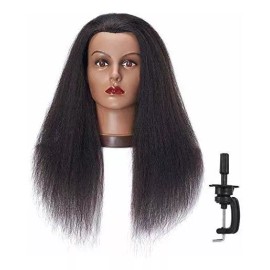 Hairlink Maniqui Cabeza Cabello Natural Negro 40 Cm Hairlink