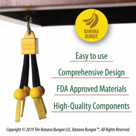 The Banana Bungee Banana Holder Hanger - Hook Stand Basket Alternative |Holds Single Banana |USA