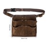 Waxed Canvas Apron Thickened Waterproof Tools Pocket Apron for Garden