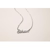 GR35Z9 Baby Name Necklace Silver for Women Dainty Letter Pendant