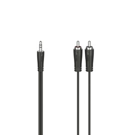 hama German Audio Cable, 3.5 mm Jack Plug - 2 RCA Plugs, Stereo, 0.75 m