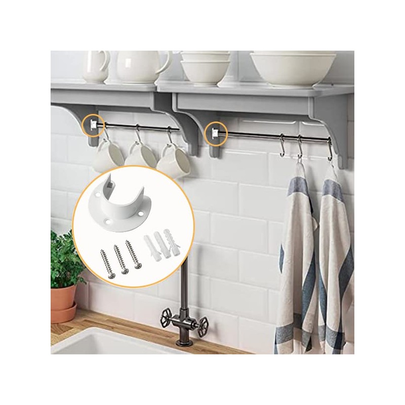 Sayayo Wardrobe Bracket Heavy Duty Stainless Steel Shower Rod Holder