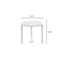 Party Essentials Disposable Plastic Pizza Stands/Savers/Tripod Stacker/Catering Boxes and Food Take Out, Pack of 200, White