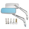 YOUNDERM Motorcycle Rectangle Rearview Side Mirrors Chrome for Harley Softail