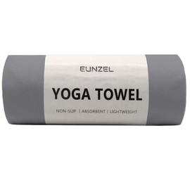 Hot Yoga Towel Non Slip Yoga Mat Towel Non-Slip Sweat Absorbent Microfiber Towel for Hot Yoga, Pilates and Workout 72" x 26.5", Dark Grey
