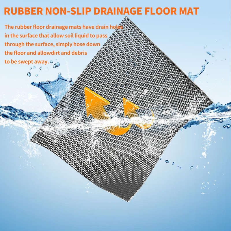 TEEMO 1Pcs Pool Mats for Deck 3x10ft Rubber Drainage Matting
