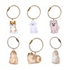 6Pcs Pet Hair Storage Bottles, Pet Commemorative Keychains, Transparent Cat