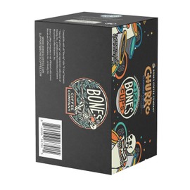 Bones Coffee Company Churro Flavored Coffee Pods, Low Acid Medium Roast Single-Serve Bones Cups, Compatible with 1.0 & 2.0 K-Cups Brewers Coffee Maker, 12 Count