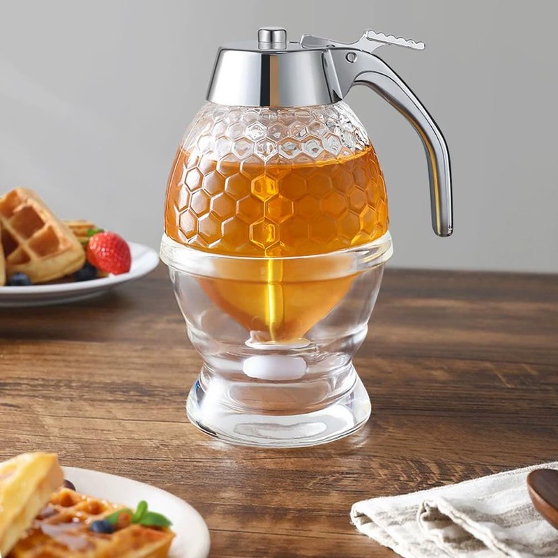 Honey Seasoning Bottle Honey Container Syrup Juice Dispenser Sealed Jar