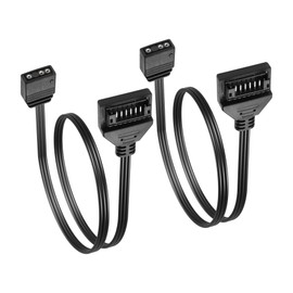 GINTOOYUN 2-Pcs 5V 3-Pin ARGB to 8-Pin Cable 5V 3-Pin ARGB Female Male to 8-Pin Male Cable for Chassis Neon LED (11.8 Inch) (8 Needles)