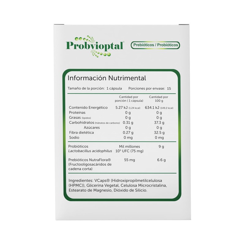 Probvioptal Probióticos y Prebióticos 15 cápsulas