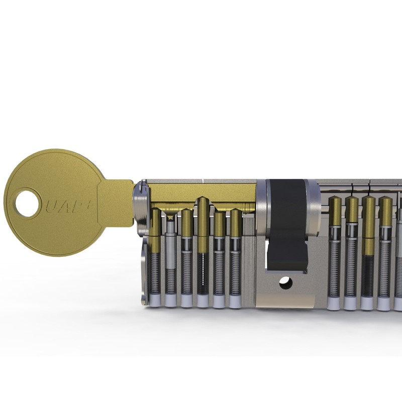 UAP Anti-Snap Euro Cylinder Nickel 35/50 (85mm overall) - High