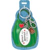 Sheepworld 47469 Key Fob Cuddled, Split Ring and Carabiner, Metal