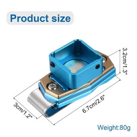 HARY Magnetic Chalk Holder,pool chalk holder,Blue Snooker Chalk Holder, Aluminum Alloy Billiard Chalk Tip Case with Belt Clip, Durable Snooker Cue Chalk Holder for Sports Accessories